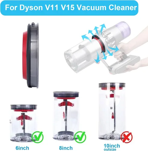 Miniatura 4 de Cubo de polvo Top Anillo de sellado fijo para Dyson V11 V15 SV14 SV15 SV22 Aspiradora Reemplazo de piezas Accesorios