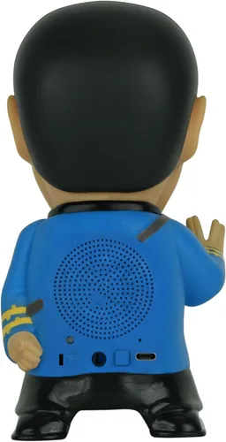 Miniatura 7 de FAMETEK Star Trek: TOS - Mr. Spock - Altavoz Bluetooth de 6 pulgadas con efectos de sonido, micrófono y citas auténticas de Spock