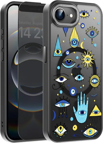 Miniatura 94 de Goodon Funda para iPhone 17 Pro con protector de pantalla de privacidad, compatible con Magsafe, a prueba de golpes, translúcida mate, bonita funda