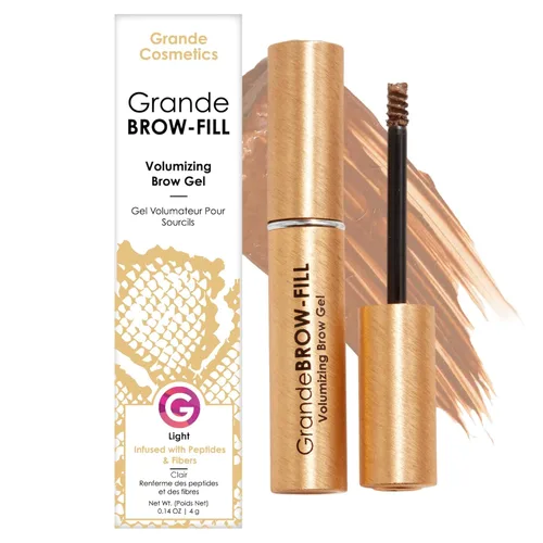 Miniatura 10 de Grande Cosmetics GrandeBROW-FILL Gel voluminizador para cejas, rímel tintado o transparente, sujeción flexible suave, resistente al agua 5. Ébano