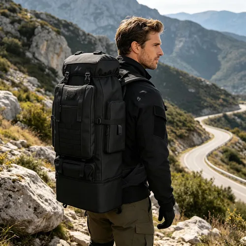 Miniatura 2 de 80L/100L senderismo mochila hombres camping mochila grande al aire libre viaje militar táctica Molle Trekking bolsa mujeres