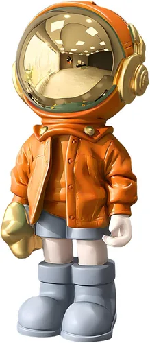 Miniatura 9 de Estatuas de astronauta Dosker, escultura de hombre espacial de poliresina, regalos de arte en azul claro, adorno de figura para decoración