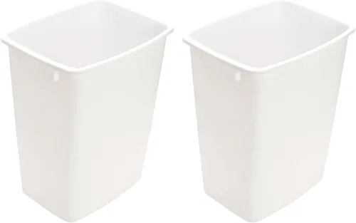 Miniatura 5 de Cubo de basura de plástico - Bote de basura interior para cocina, hogar, oficina y uso comercial - Gran recipiente de eliminación de residuos, Gris
