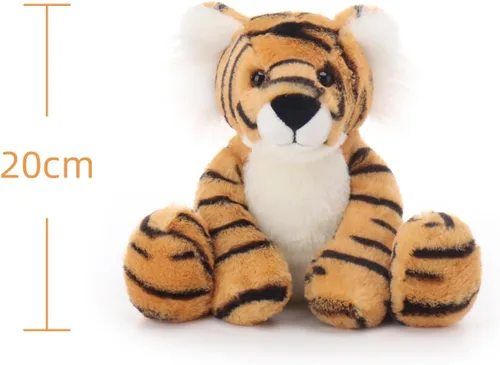 Miniatura 8 de Apricot Lamb Toys - Peluche clásico de tigre, suave, perfecto para niños (tigre amarillo, 7 pulgadas)