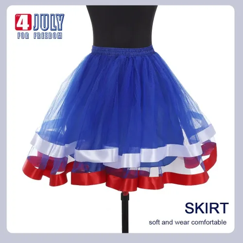 Miniatura 5 de Nicute Falda tutú para mujer, 4 de julio, color rojo, blanco y azul, con estrellas, divertida, patriótica, para fiesta del Día de la Independencia