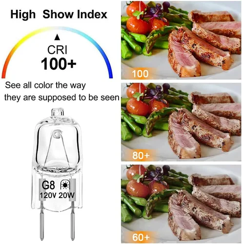 Miniatura 5 de Bombilla halógena para horno de microondas GE, bombilla de electrodoméstico para GE Samsung Kenmore Elite Maytag sobre la estufa de microondas, luz
