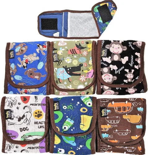 Miniatura 3 de Juego de 3 pañales para cachorros, bandas envolventes para el vientre reutilizables, lavables para razas de perros pequeños