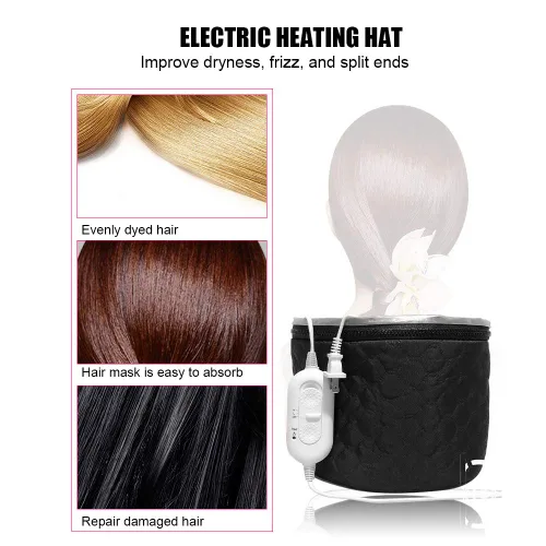 Miniatura 6 de Vaporizador para el cabello, sombrero eléctrico para el cuidado del cabello, vapor ajustable para tratamientos capilares, tratamiento térmico