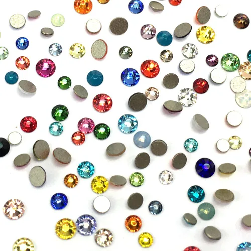 Surtido de colores surtidos 2058 cristal austriaco Austria Nail Art Tiny Small Mixed Sizes ss5 ss7 ss9 Flatbacks No Hotfix Rhinestones Bling DIY
