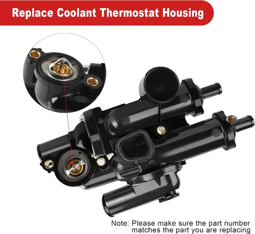 Miniatura 4 de WMPHE Kit de carcasa para termostato de refrigerante del motor compatible con Dodge Avenger 2008-2014, Dodge Caliber 2008-2012, Chrysler Sebring