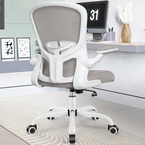 FelixKing Silla de Oficina, Sillas de Escritorio Ergonómicas con Ruedas, Silla de Malla para el Hogar, con Soporte Lumbar Ajustable y Altura, Silla
