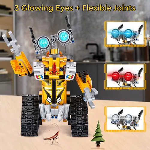 Miniatura 3 de Sillbird Kit de construcción de robot con control remoto, regalos STEM para niños de 8 a 13 años, juguetes robóticos codificables para cumpleaños