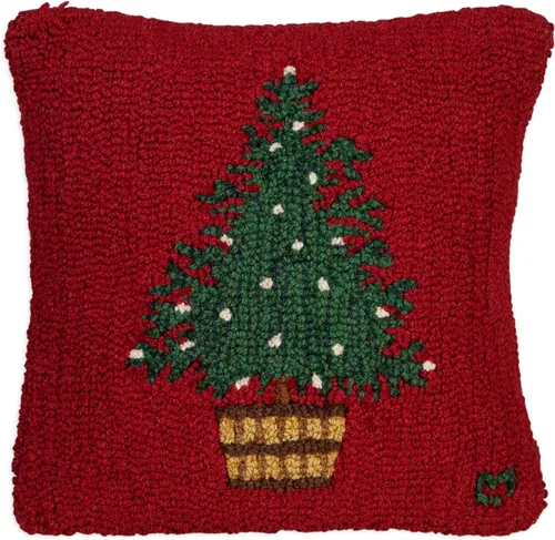 Miniatura 7 de Chandler 4 Corners Almohada Decorativa de Lana con Diseño de Árbol Elegante Tejida a Mano por Artista (18 x 18 pulgadas) Almohada de Navidad