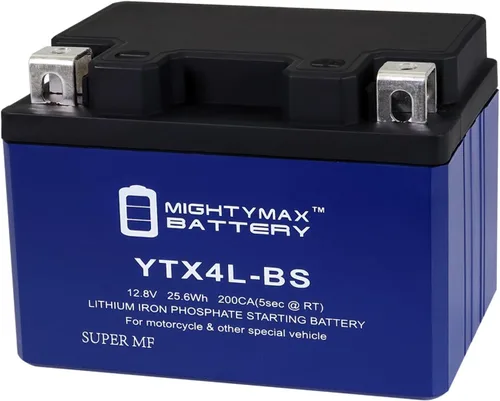 Bateria Mighty Max Mighty Max Battery YTX4L-BS LIFEPO4-12 Volt 3 AH, 150 CCA, Batería de fosfato de hierro de litio (LiFePO4)