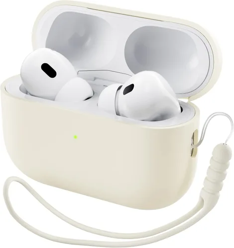 Miniatura 16 de ORNARTO Funda compatible con AirPods Pro 2 2022, silicona híbrida protectora completa para AirPods Pro de 2ª generación, cubierta frontal LED Azul