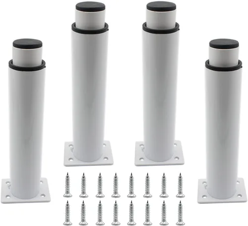 Miniatura 11 de Paquete de 4 patas ajustables para muebles, patas de soporte de acero inoxidable, patas de repuesto resistentes para sofá, mueble de TV, sofá, mesa
