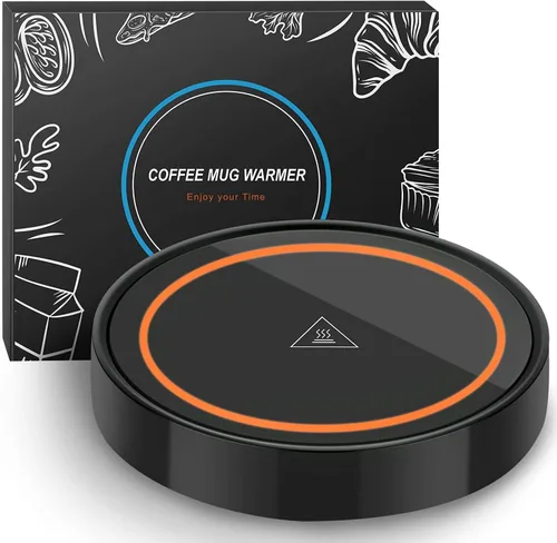 Miniatura 12 de Calentador de taza de café, calentadores de bebidas eléctricos para uso en escritorio de oficina y hogar, posavasos inteligente con termostato