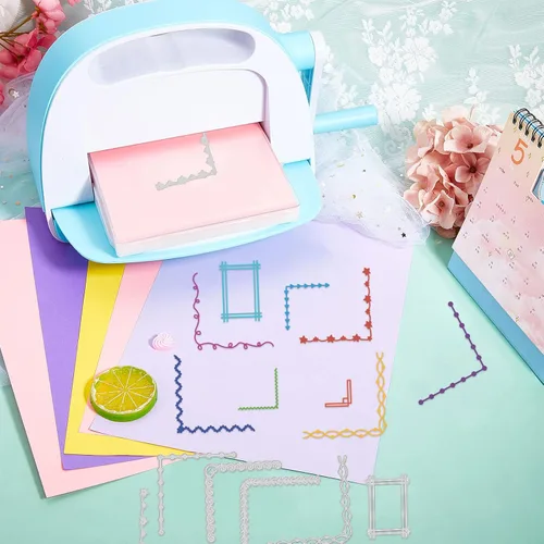 Miniatura 7 de GLOBLELAND Troqueles de corte de borde de encaje para hacer tarjetas, troqueles de corte de esquina de encaje de flores para bricolaje, álbumes