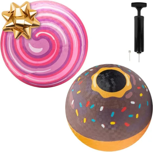 Miniatura 9 de SCS Direct Gaga Ball - Pelotas para patio de recreo (8.5 pulgadas) con bomba de aire, paquete de goma duradera para recreo, dodgeball, kickball