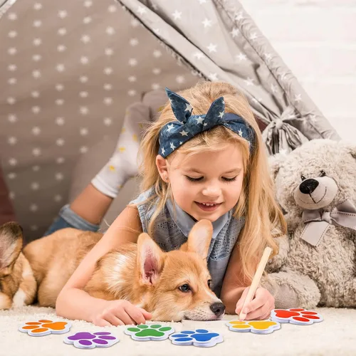 Miniatura 4 de Chinco 24 Pcs Dog Party Favors Dog Notebook Paw Print Note Puppy Paw Pads Colorful Notepads Gift Filled for Animal Lovers Kids School Classroom