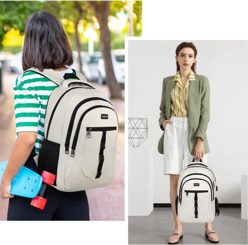 Miniatura 2 de YAMTION Mochila escolar de 17.3 pulgadas para adolescentes, niñas y niños, unisex, mochila con USB para estudiantes universitarios de secundaria