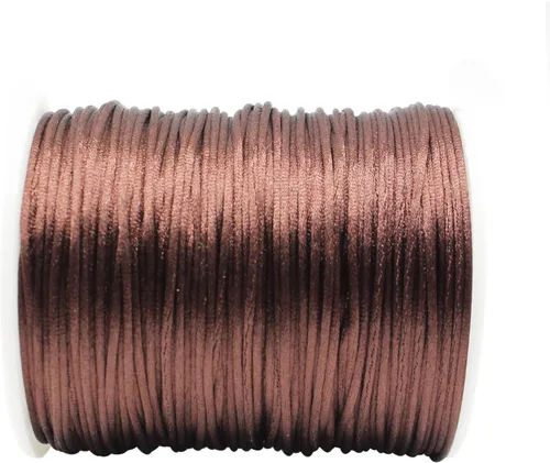 Miniatura 8 de Cordón de nailon blanco satinado de 0.039 in x 109 yardas de seda satinada para pulseras, collares, fabricación de joyas, nudos chinos, macramé