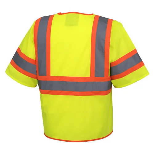 Miniatura 8 de Pioneer Chaleco de seguridad con mangas de punto de alta visibilidad, cinta reflectante, 4 bolsillos, amarillo/verde, unisex, L, V1023560U-L, L