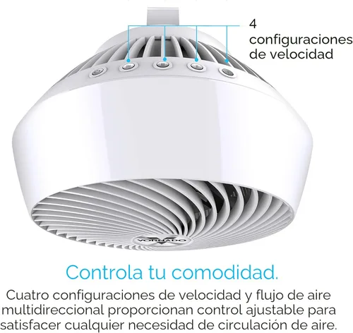 Miniatura 4 de Vornado 660 - Ventilador de circulación de aire grande para toda la habitación con 4 velocidades e inclinación de 90 grados, 660-Large, blanco
