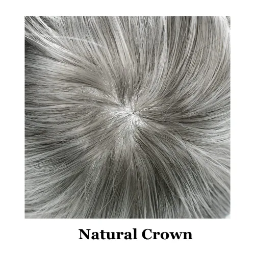 Miniatura 77 de Toupee Hair Piece For Men 100% Real Human Hair System Natural Looking Hairpieces For Men Hair Units Protesis Capilar Para Hombre 8''X10'' #610#6