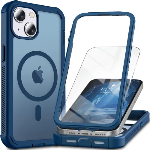 Miniatura 11 de Funda magnética para iPhone 13 Pro Max, protector de pantalla, compatible con MagSafe, protección contra caídas de grado militar, protección