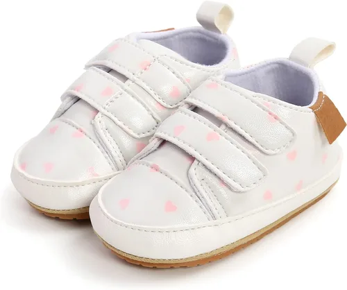 Miniatura 2 de Zapatos para bebés niños y niñas, suela de goma antideslizante, zapatos de cuna para recién nacidos, mocasines planos.
