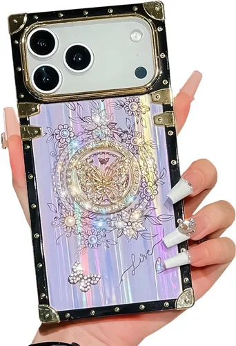 Miniatura 41 de Compatible con Funda Samsung Galaxy S22 Ultra, Diseño de Mariposa Brillante de Lujo con Soporte Plegable Kickstand para Mujeres y Niñas, Funda Rosa