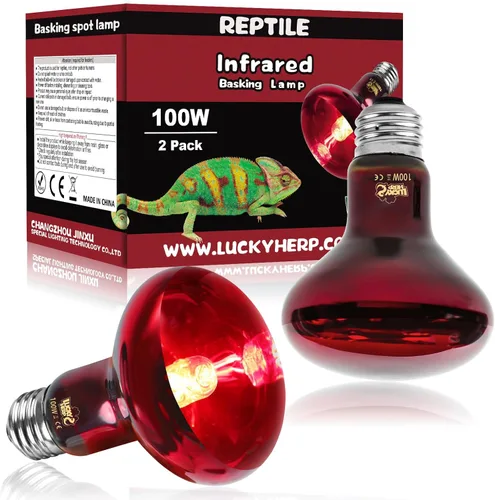 Miniatura 8 de LUCKY HERP Lámpara de Calor Infrarroja 50W Paquete de 2, Bombillas de Luz de Punto de Sol para Reptiles y Anfibios, Bombillas de Lámpara de Calor