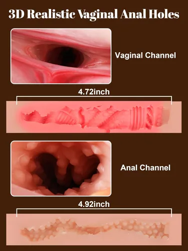 Miniatura 2 de AUSLOVE Muñeca sexual masturbador masculino – 9.5 libras 3 en 1 realista torso femenino muñecas sexuales para hombres masturbación con vagina