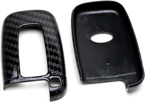 Miniatura 7 de iJDMTOY - Carcasa para llavero con patrón de fibra de carbono, color negro brillante, compatible con Hyundai Veloster, Sonata, Elantra, Genesis, Kia