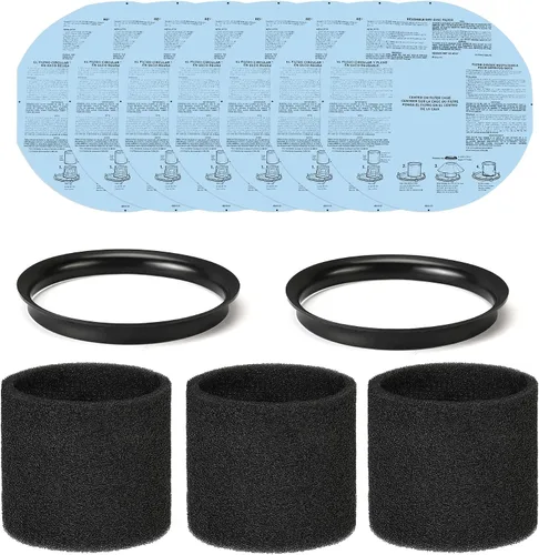 Miniatura 3 de Shop-Vac Filtro de disco de papel 90107 y filtro de funda de espuma 90585, para la mayoría de aspiradoras Shop-Vac en húmedo/seco de 5 galones