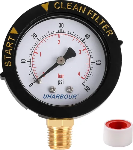 Miniatura 8 de Manómetro de Presión para Piscina, Manómetro de Presión para Filtro y Bomba de Piscina, Manómetro de Presión para Filtro de Piscina de Natación