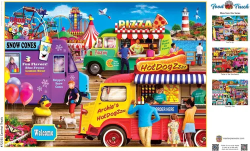 Miniatura 4 de Food Truck - Rompecabezas de 1000 piezas con obras de arte vibrantes y piezas duraderas, divertida actividad familiar, desafío cerebral