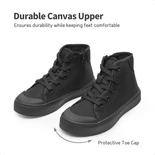 Miniatura 3 de DREAM PAIRS LilLegends CourtStar - Tenis de lona para niños y niñas, zapatos casuales para caminar