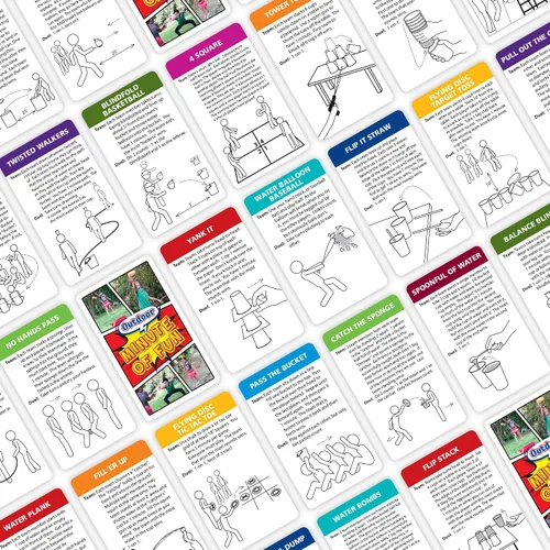 Miniatura 2 de Funwares Original 272 Juegos de Diversión al Aire Libre de Un Minuto - Minuto para Ganar Fiesta Familiar y Viaje para Niños y Adultos, ¡2-12