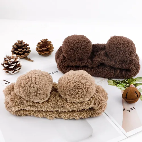Miniatura 8 de YISSION 2 diademas de spa con orejas de oso, banda antideslizante para lavado de cara, maquillaje, cuidado de la piel, diadema facial, banda