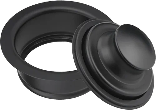 UIInosoo - Brida de eliminación de basura negra, acero inoxidable 304, color negro mate, kit de repuesto universal para fregadero de cocina de 3 1/2