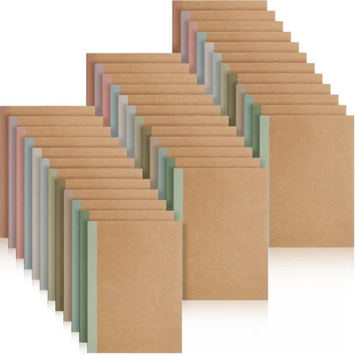 Miniatura 14 de Harloon A5 Composition Notebook Journals 8 x 5.75 in College Ruled Kraft Notebooks with Rainbow Spines Small Lined Composition Book for Office