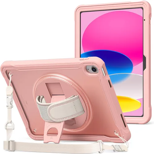 Miniatura 13 de ProCase Funda para iPad de 11ª generación A16 2025/iPad de 10.9 pulgadas 2022, resistente a prueba de golpes con correa de mano, protección