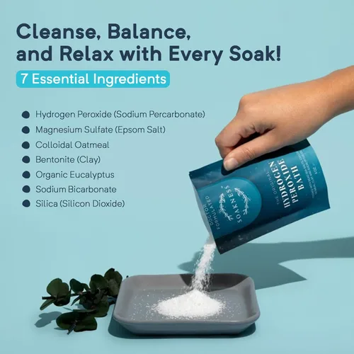 Miniatura 2 de Soakness Sales de baño de sal de Epsom con peróxido de hidrógeno, fabricado en Estados Unidos, sales de baño patentadas, recuperación muscular