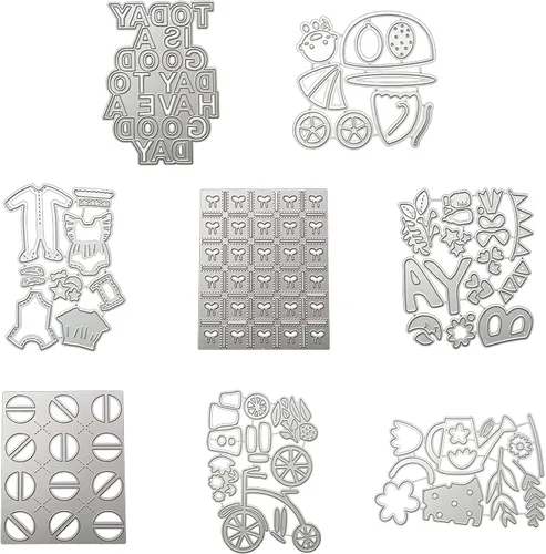 Miniatura 6 de Plantilla de grabado de acero al carbono Troqueles de metal Troqueles de cochecito de bebé Plantillas de estampado en relieve Troqueles de corte