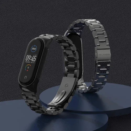 Miniatura 9 de Mi Band 6 Mi Band 5 Correa para Xiaomi Mi Band 4 3, Correa de reloj de acero inoxidable Pulsera de repuesto de metal para Mi Smart Band 6