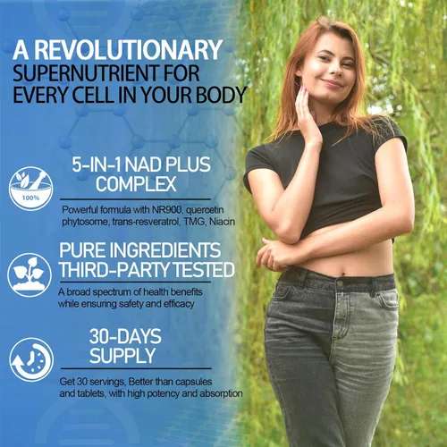 Miniatura 3 de Suplemento NAD, liposomal NAD nicotinamida ribósido resveratrol 900mg Quercetion, TMG, vitamina B3, suplemento líquido NAD Plus de alta potencia