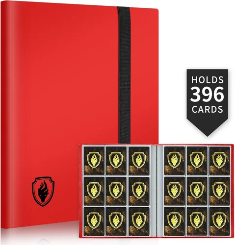 Miniatura 9 de Fabmaker - Carpeta de tarjetas con 9 bolsillos, 396 bolsillos, álbum de tarjetas coleccionables prémium para tarjetas estándar, carpeta de colección
