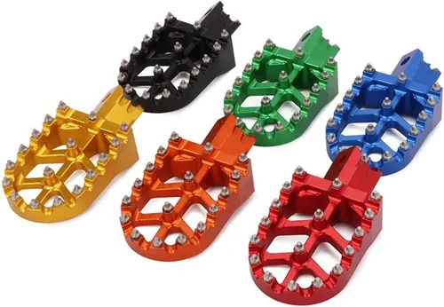 Miniatura 7 de AnXin Reposapiés de Motocicleta Universal CNC para CRF XR CR 50-125cc CT200U Mini Bike SSR Apollo RFZ TaoTao Lifan Kayo Coolster Pit Bike - Negro